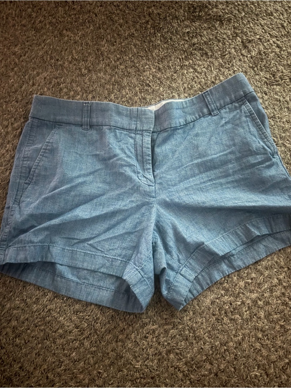 J. Crew Light Blue Linen-Blend Bermuda Shorts